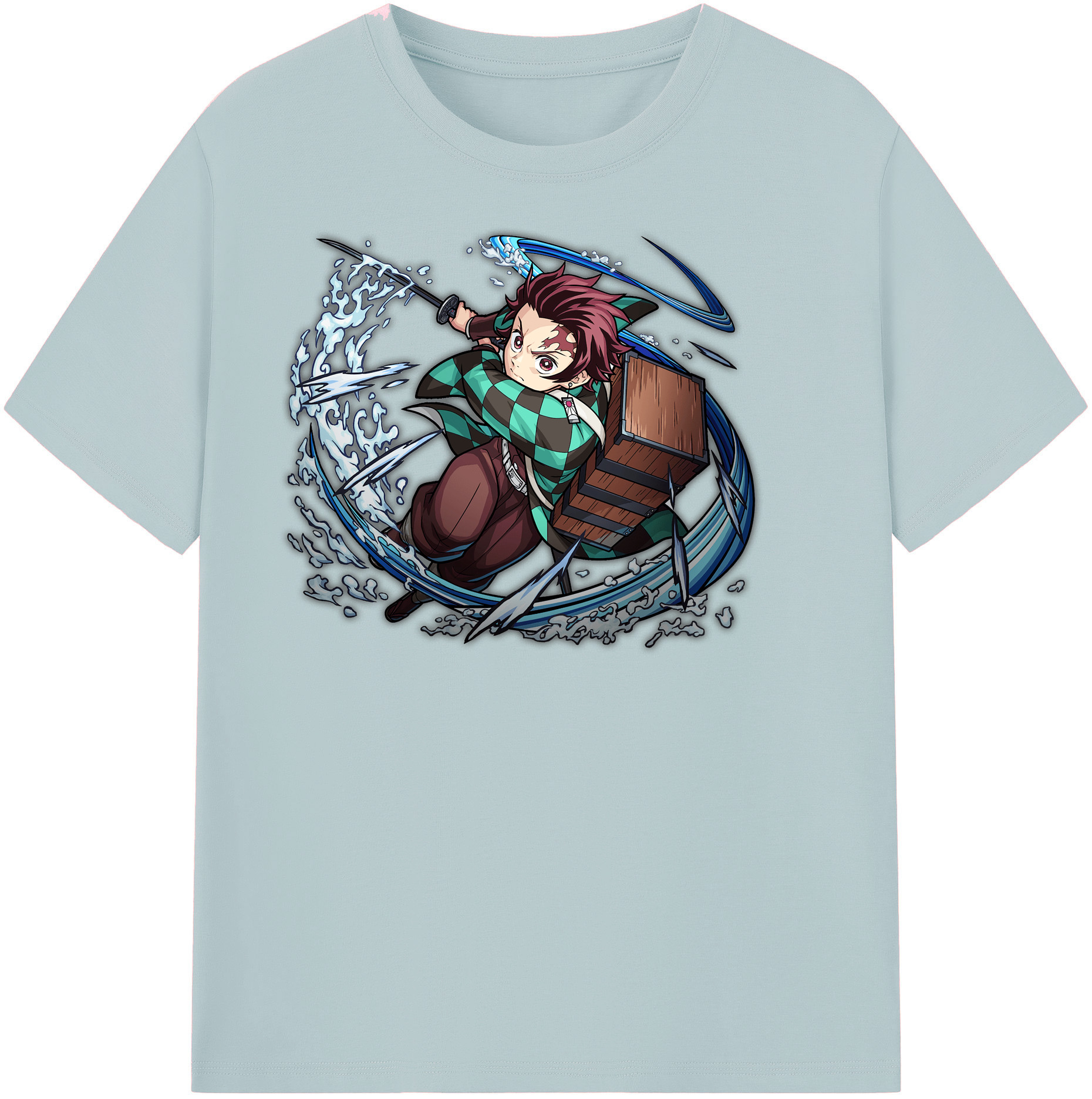 （画像用） 鬼滅の刃 竈門 炭治郎／かまど たんじろう Kamado Tanjirou 綿100％半袖Tシャツ（フロントプリント）